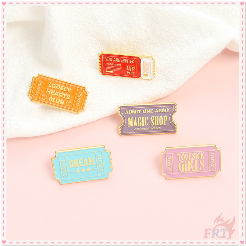 ★ Huy Hiệu Cài Áo Hình Vé Máy Bay VIP ★ 1 Huy Hiệu Gài Áo Hình Doodle Thời Trang Vintage