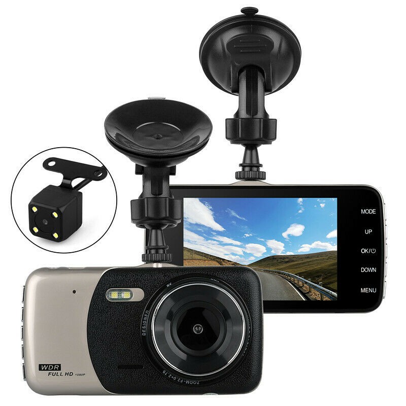 [ Tặng thẻ 0GB-32GB ] Camera hành trình ô tô trước sau Full HD 1080P mẫu mới, ống kính kép siêu bền