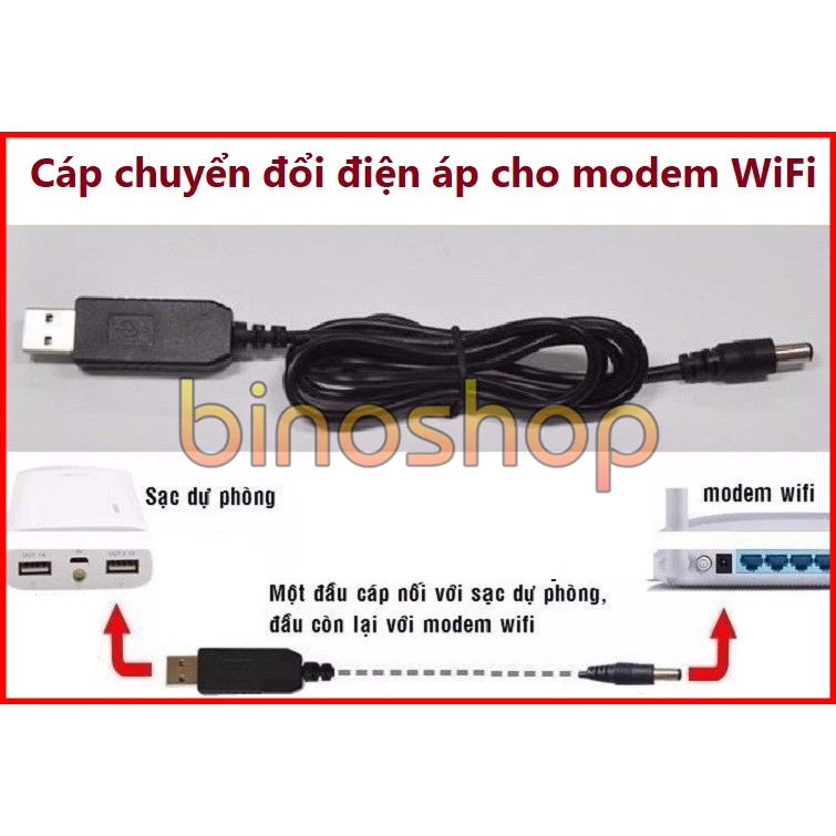 Cáp chuyển đổi điện áp cho Modem/Router WiFi