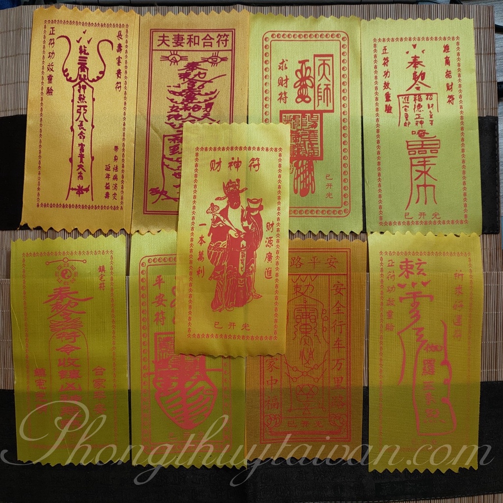 Phù (bình an, nhà cửa, đi đường, con cái, hòa hợp, ....) bỏ ví, dán cửa nhà, cửa phòng - thờ cúng