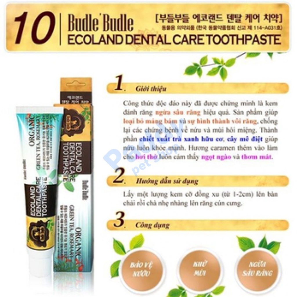 Kem Đánh Răng Cho Chó Budle Thảo Dược Ăn Được