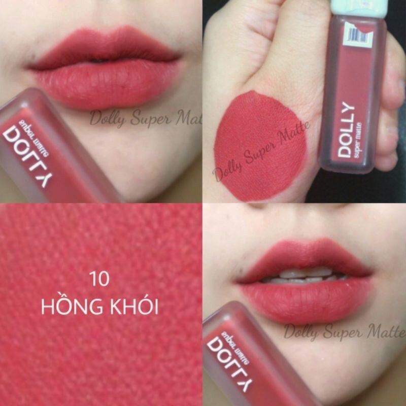 <<HỒNG KHÓI>> SON KEM LÌ DOLLY SUPER MATTE KHÔNG CHÌ - CAO CẤP - CHÍNH HÃNG | BigBuy360 - bigbuy360.vn