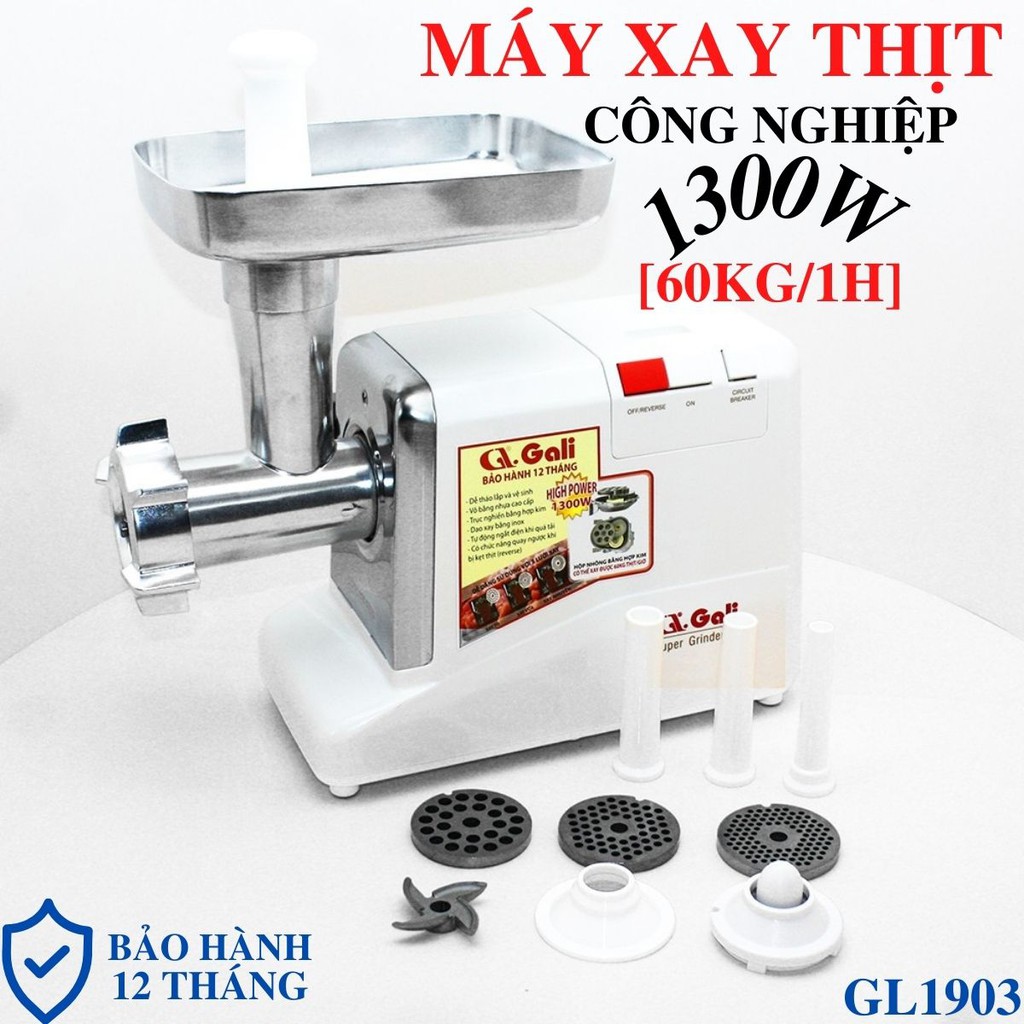 Máy Xay Thịt Công Nghiệp Đa Năng GL1903, Xay Đến 60kg/1h Và Nhiều Loại Thực Phẩm Như Tôm, Thịt Gà, Thịt Heo, Cá Các Loại