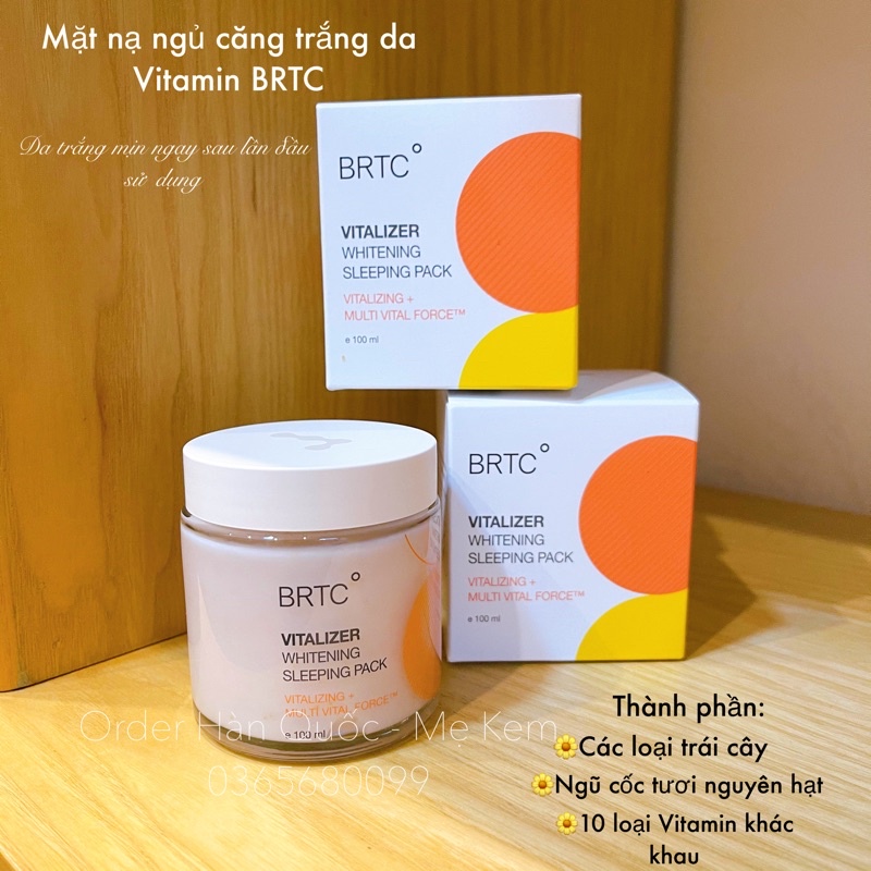 Mặt nạ ngủ trắng da BRTC Vitalizer Whitening Sleeping Pack