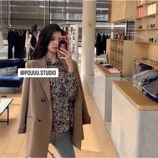 ÁO BLAZER 2 MÀU NÂU ĐEN