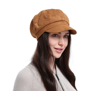 Mũ Beret Da Lộn Thời Trang Cho Nữ (3 Màu)