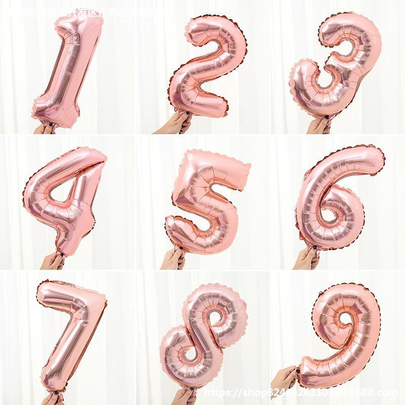 Bong Bóng Lá Nhôm Hình Số 16Inch Trang Trí Tiệc Sinh Nhật
