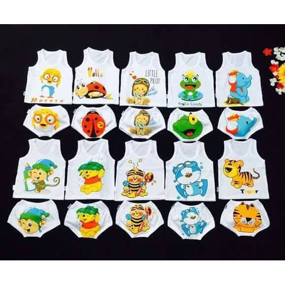 Set 5 Bộ Chip Hình thú ngẫu nhiên cho bé cực cute - Hàng Cotton 100% siêu bền