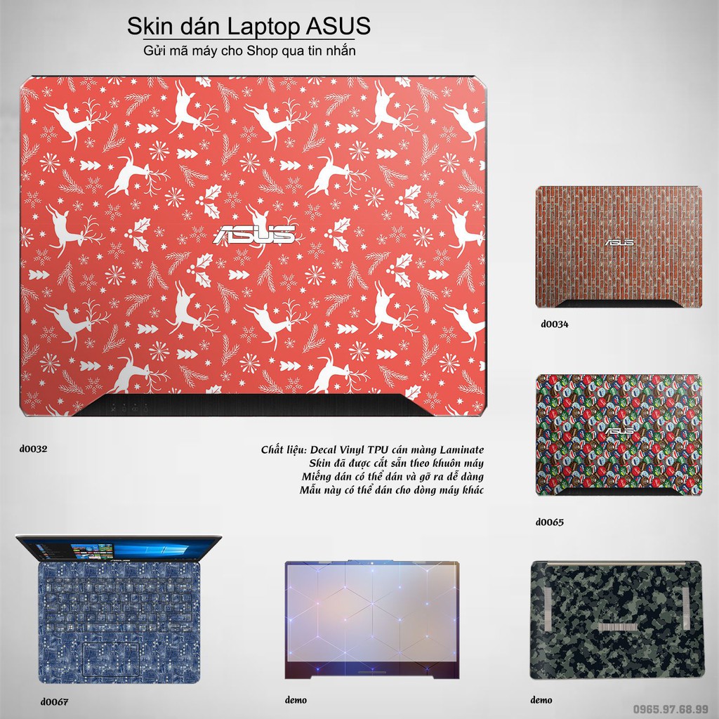 Skin dán Laptop Asus in hình Sticker họa tiết (inbox mã máy cho Shop)