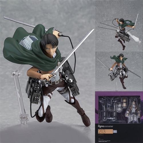 MH14 - Mô Hình Figma 207 Eren Yeager, Figma 203 MIKASA ACKERMAN, Figma 213 Levi Ackerman trong Attack On Titan Cao 15cm