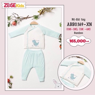 Bộ sơ sinh cài lệch Zose Kids vải sợi tre
