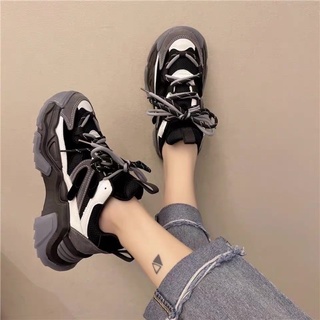 Giày nữ đế độn phối da lộn rất thời trang