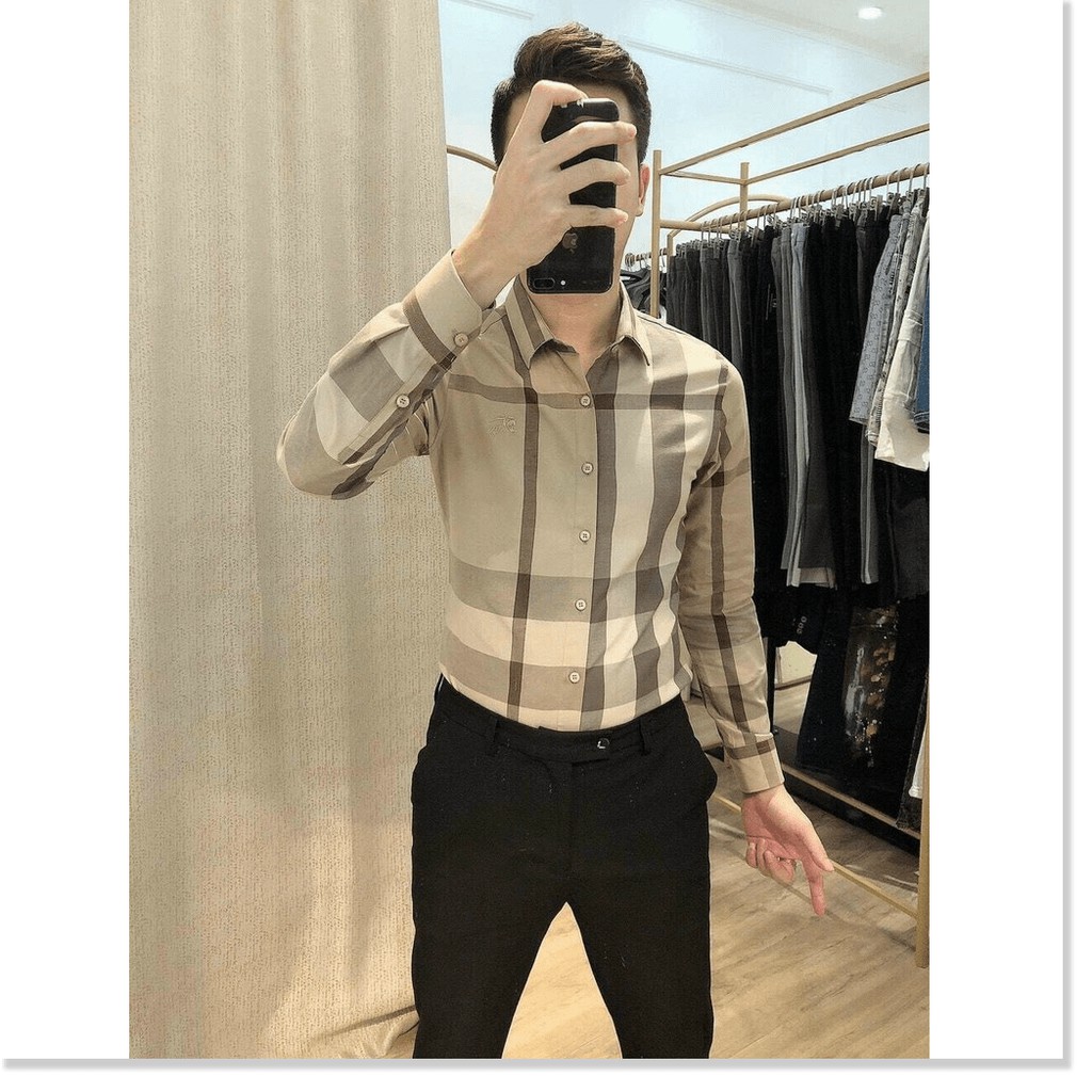 ÁO SƠ MI NAM TAY DÀI KẺ SỌC VÀ HỌA TIẾC SIÊU NGẦU KHÁNH AN STORE