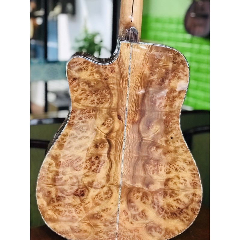 Đàn guitar isaac gỗ XÁ XỊ nu nguyên tấm. Guitar handcrafted Sài Gòn Việt Nam. Guitar isaac cao cấp