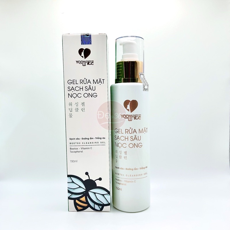 Sữa rửa mặt, gel rửa mặt nọc ong Yody White Phương Anh  150ml
