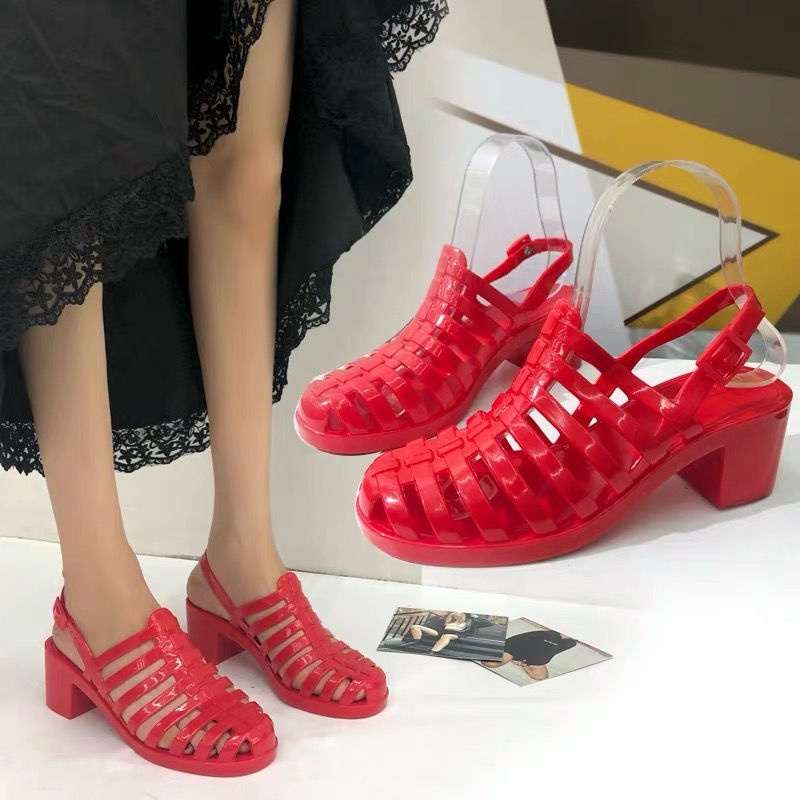 Giày Sandal Thể Thao Bằng Nhựa Chống Trượt Thời Trang Mùa Hè Cho Nữ