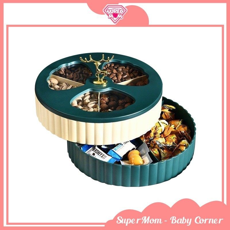 Khay để bánh kẹo 2 tầng 2 tầng mẫu mới sang trọng