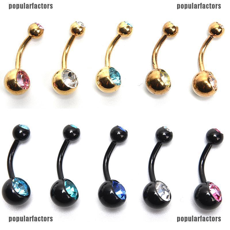 Khuyên Rốn Màu Đen / Bạc Thời Trang