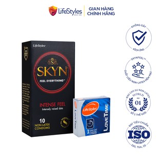 Combo bao cao su Skyn Intense Feeling + hộp bao cao su LifeStyles Love Time