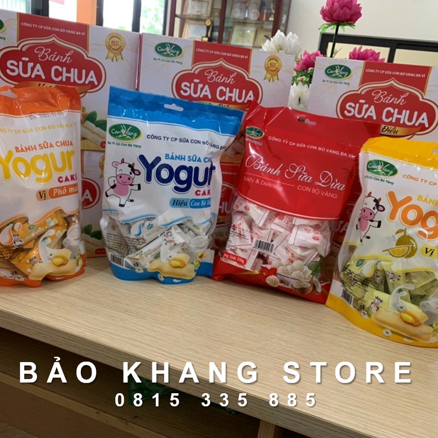 Bánh Sữa Chua Ba Vì Con Bò Vàng 5 Vị (Sầu Riêng, Phô Mai, Hạt Điều, Sữa Dừa, Vani)