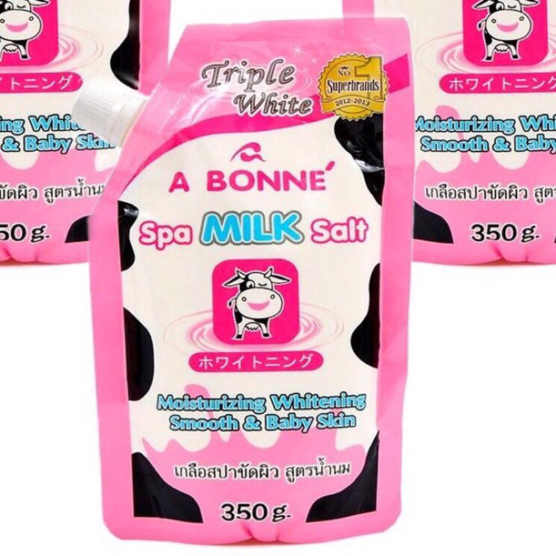 Muối Bò Tắm Tẩy Tế Bào Chết Body ABONNE Thái Lan Hương Sữa Tươi (350g)