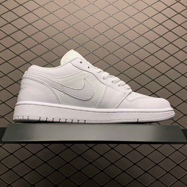 [Fullbox+Bill+Tag] Giày Sneaker Jordan 1 Triple White Low Full Trắng Cổ Thấp (Freeship)