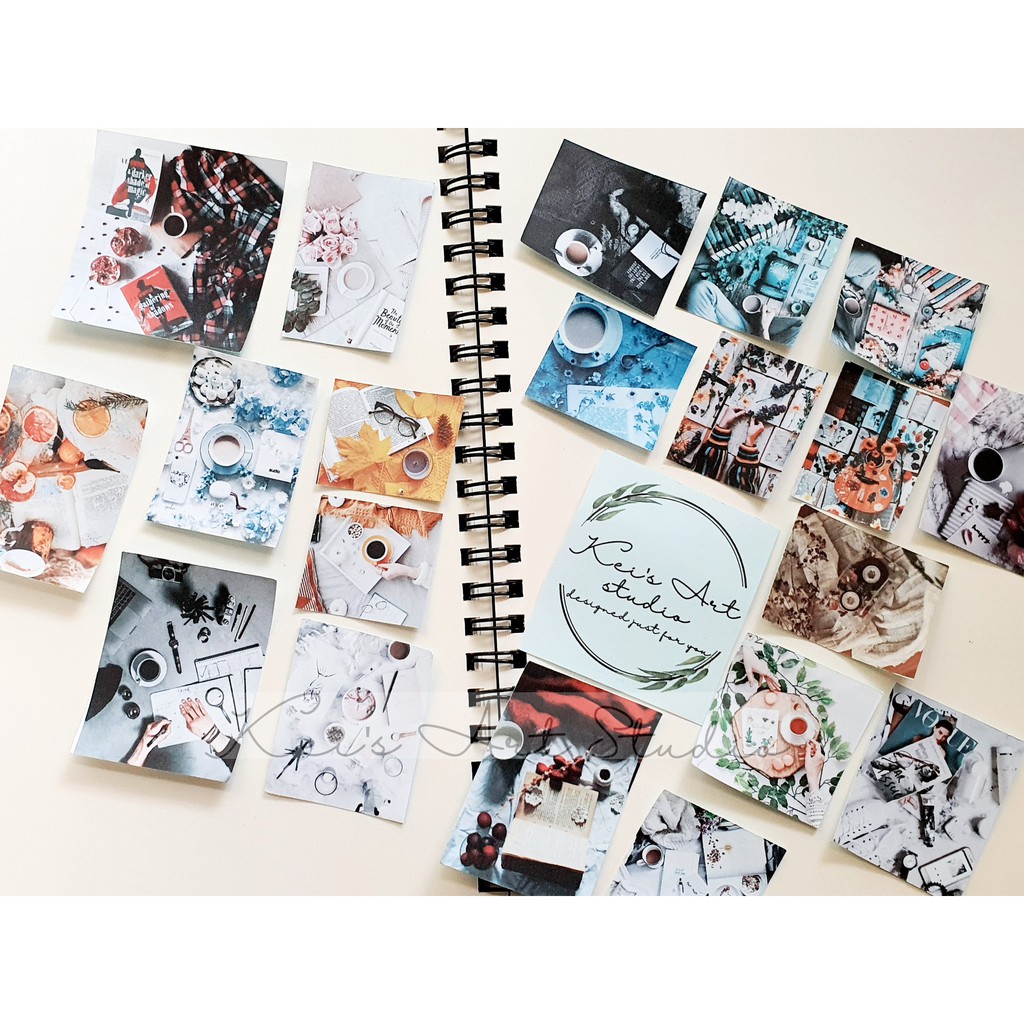 TỔNG HỢP - Set 20-25c sticker ảnh, postcard mèo, cô gái, gibli, đời thường bullet journal, planner, nhật ký, sổ, thiệp.