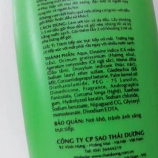 Dầu gội dược liệu thái dương 3
