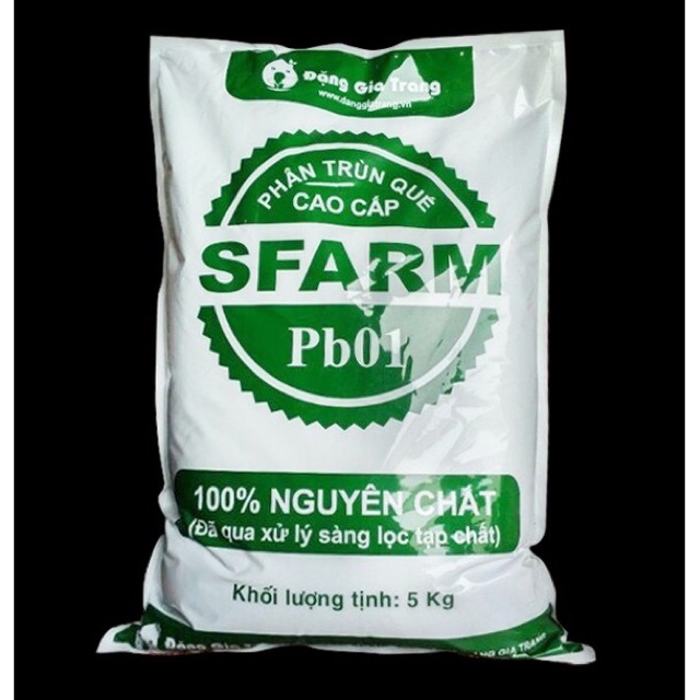 Phân trùn quế cao cấp S-FARM PB01. (5kg)