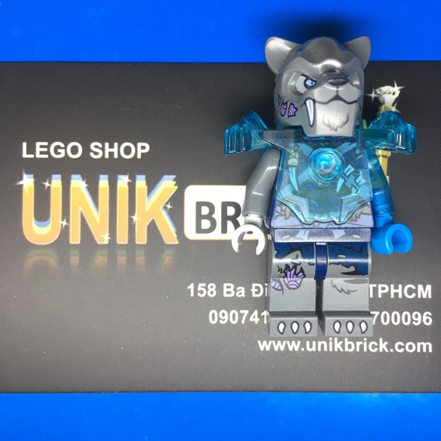 Lego UNIK BRICK Stealthor Hổ răng kiếm xám trong Huyền thoại Chima chính hãng (như hình).