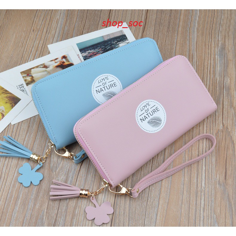 Ví cầm tay chữ Love thời trang Da Thời Trang Cao Cấp shop_soc | BigBuy360 - bigbuy360.vn