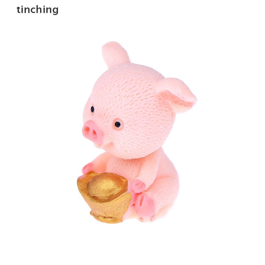 Mô Hình Chú Heo May Mắn mini Trang Trí Sân Vườn Mới