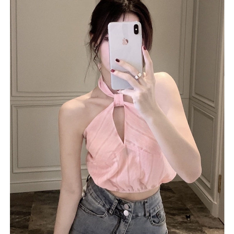 Áo Ống Thiết Kế Khoét Lỗ Gợi Cảm Cho Nữ