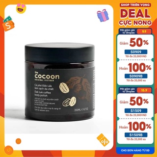 Tẩy da chết body toàn thân COCOON Cà phê Đắc Lắc làm sạch da chết body Đăk Lăk Cocoon 200ml