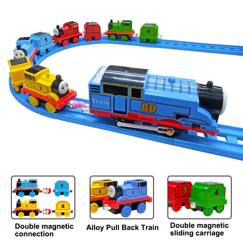 Set 40 Món Đồ Chơi Xe Lửa Thomas Và Những Người Bạn Bằng Kim Loại Nam Châm