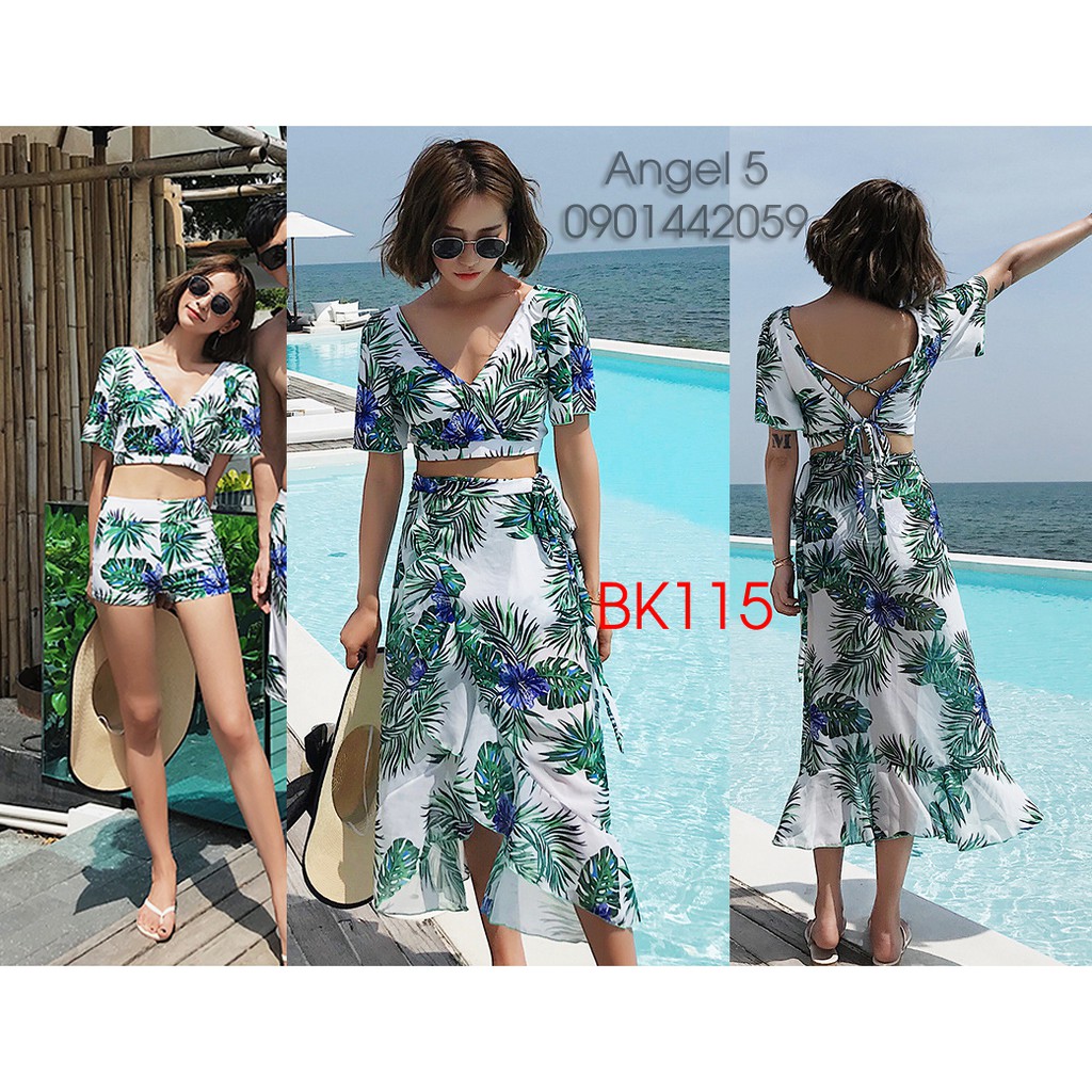 Set đồ bơi đi biển có đầm maxi BK115 | BigBuy360 - bigbuy360.vn