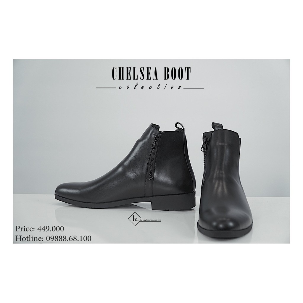 Giày nam Chelsea Boost Khóa kéo da bò cao cấp BẢO HÀNH 12 THÁNG | BigBuy360 - bigbuy360.vn