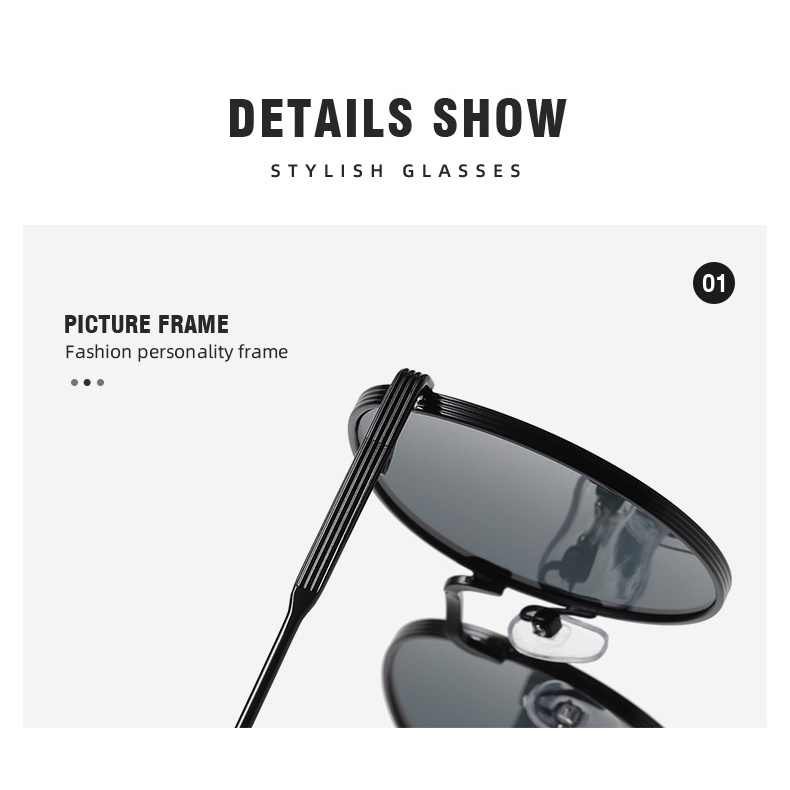 Kính Mát Gọng Oval Kim Loại Phong Cách Âu Mỹ Thời Trang Cho Nữ