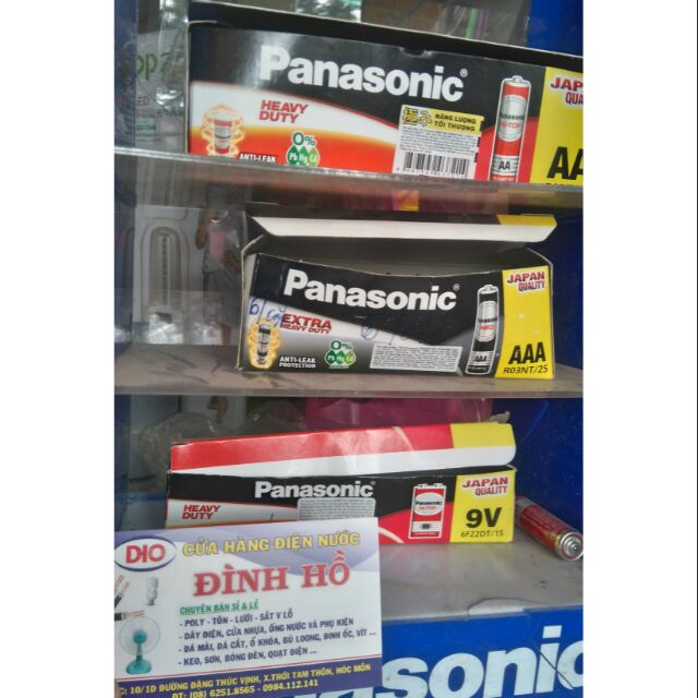 Pin Panasonic các loại chính hãng aa,aaa,9v, đại,...