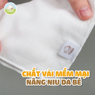 Khăn sữa sợi tre Nappi hộp 6 khăn