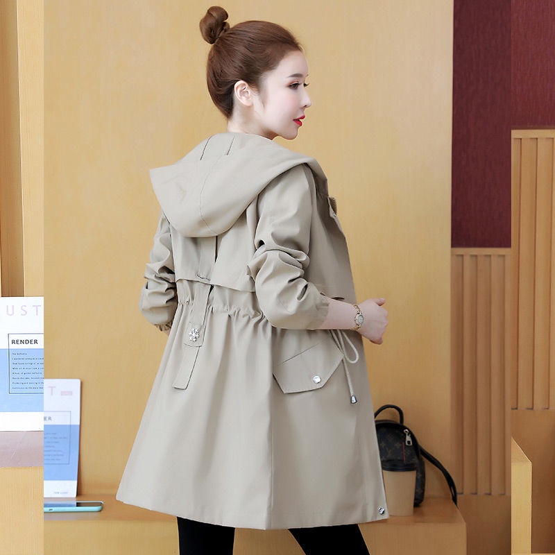 Áo khoác dáng rộng dài phong cách xuân thu thời trang cho nữ