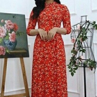 BỘ ÁO DÀI HOA NHÍ XINH