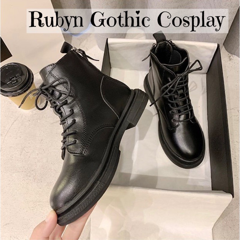 [Sẵn] 🔥 Giày Boots Chiến Binh 2 dây kéo phía sau độc lạ (  Size 35 - 40 )