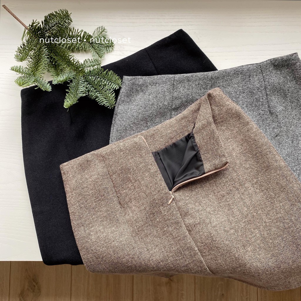 Chân váy zip dạ 2 li _V1065 | BigBuy360 - bigbuy360.vn