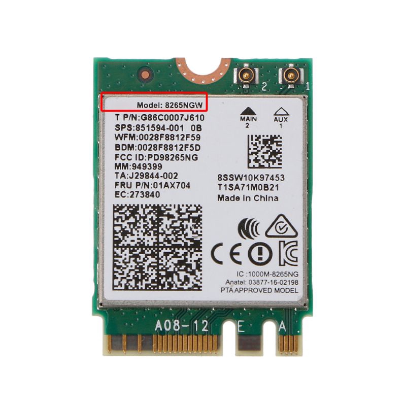 Dual Band Wireless NGFF Wifi Card For Intel 8265 AC AC8265 8265NGW M.2 2.4/5GHz