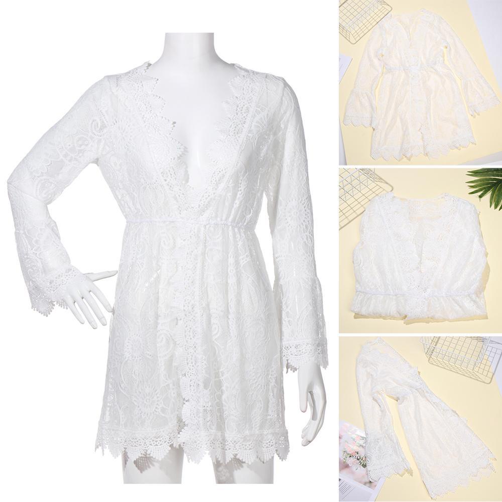 MUVAKO Đầm Đi BiểN PhốI Ren Hoa GợI CảM Cho Nữ