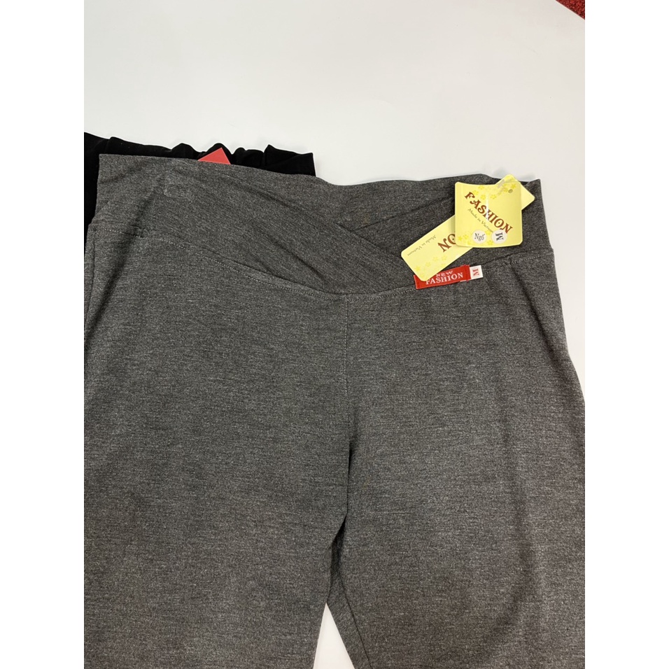 Quần bầu lửng cạp chéo . co giãn 4 chiều mặc thoải mái bầu nhỏ bầu to