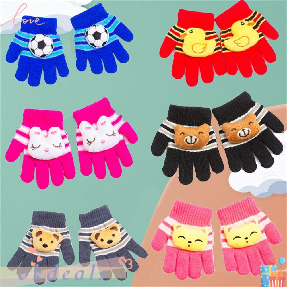 Găng Tay Dày Mềm Mại Giữ Ấm Mùa Đông Cho Bé