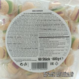 [Hỏa Tốc] Kẹo dẻo Trolli Mini Burger 600g