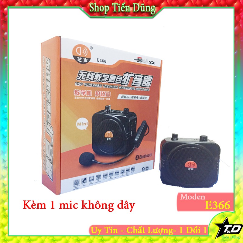 Máy trợ giảng không dây E366 tặng 2 micro không dây và có dây